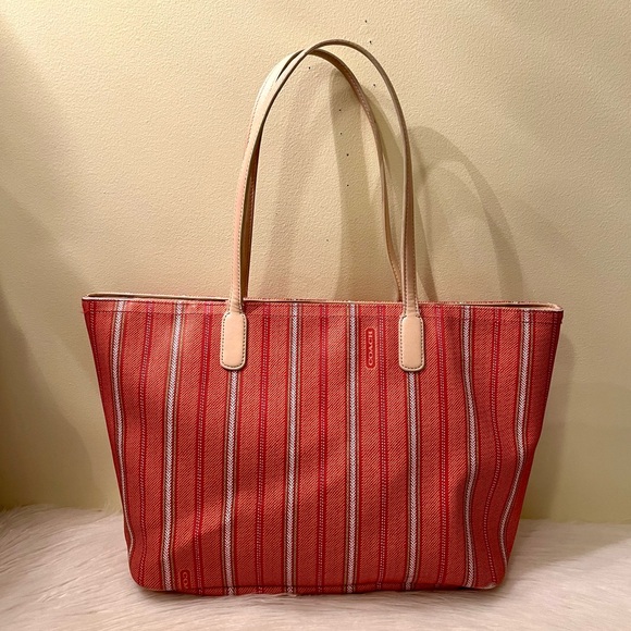 Coach Legacy Striped Canvas Weekender Tote Bag - Picture 2 of 10
